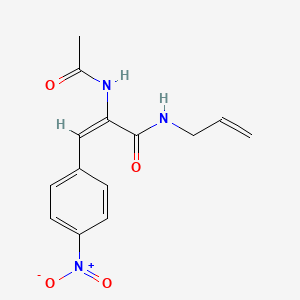 molecular formula C14H15N3O4 B5206645 2-(acetylamino)-N-allyl-3-(4-nitrophenyl)acrylamide 