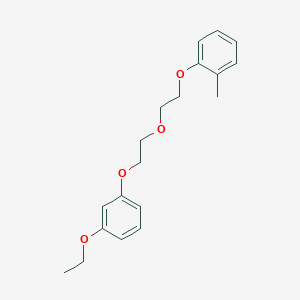 molecular formula C19H24O4 B5206651 1-{2-[2-(3-ethoxyphenoxy)ethoxy]ethoxy}-2-methylbenzene 