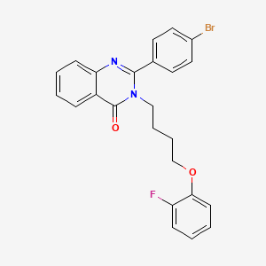 molecular formula C24H20BrFN2O2 B5206664 2-(4-bromophenyl)-3-[4-(2-fluorophenoxy)butyl]-4(3H)-quinazolinone 