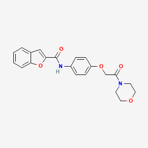 molecular formula C21H20N2O5 B5206667 N-{4-[2-(4-morpholinyl)-2-oxoethoxy]phenyl}-1-benzofuran-2-carboxamide 
