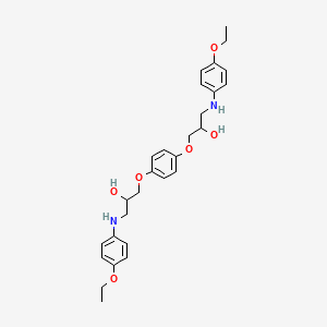 molecular formula C28H36N2O6 B5206685 3,3'-[1,4-phenylenebis(oxy)]bis{1-[(4-ethoxyphenyl)amino]-2-propanol} 