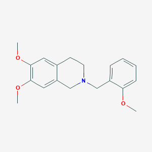 molecular formula C19H23NO3 B5206687 6,7-dimethoxy-2-(2-methoxybenzyl)-1,2,3,4-tetrahydroisoquinoline 