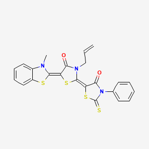 3-allyl-5-(3-methyl-1,3-benzothiazol-2(3H)-ylidene)-3'-phenyl-2'-thioxo-2,5'-bi-1,3-thiazolidine-4,4'-dione