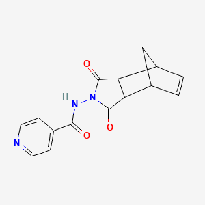 N-(3,5-dioxo-4-azatricyclo[5.2.1.0~2,6~]dec-8-en-4-yl)isonicotinamide