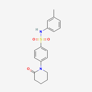 molecular formula C18H20N2O3S B5206718 N-(3-methylphenyl)-4-(2-oxo-1-piperidinyl)benzenesulfonamide 
