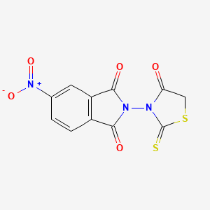 molecular formula C11H5N3O5S2 B5206727 5-nitro-2-(4-oxo-2-thioxo-1,3-thiazolidin-3-yl)-1H-isoindole-1,3(2H)-dione 