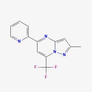molecular formula C13H9F3N4 B5206735 2-methyl-5-(2-pyridinyl)-7-(trifluoromethyl)pyrazolo[1,5-a]pyrimidine 