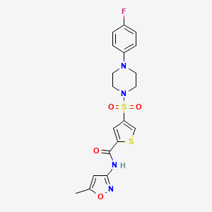 molecular formula C19H19FN4O4S2 B5206758 4-{[4-(4-fluorophenyl)-1-piperazinyl]sulfonyl}-N-(5-methyl-3-isoxazolyl)-2-thiophenecarboxamide 