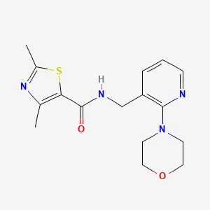 molecular formula C16H20N4O2S B5206788 2,4-dimethyl-N-{[2-(4-morpholinyl)-3-pyridinyl]methyl}-1,3-thiazole-5-carboxamide 