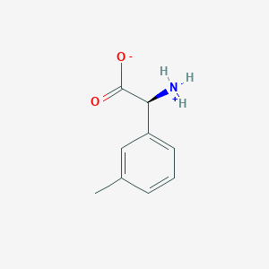 molecular formula C9H11NO2 B052068 (2S)-2-アミノ-2-(3-メチルフェニル)酢酸 CAS No. 119397-07-8