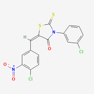 molecular formula C16H8Cl2N2O3S2 B5206811 5-(4-chloro-3-nitrobenzylidene)-3-(3-chlorophenyl)-2-thioxo-1,3-thiazolidin-4-one 