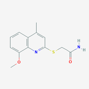 molecular formula C13H14N2O2S B5206816 2-[(8-methoxy-4-methyl-2-quinolinyl)thio]acetamide 