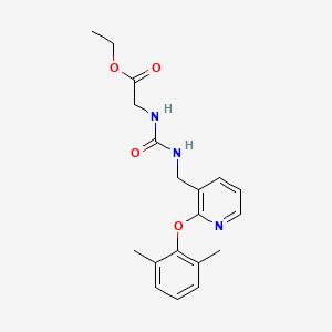 molecular formula C19H23N3O4 B5206823 ethyl N-[({[2-(2,6-dimethylphenoxy)-3-pyridinyl]methyl}amino)carbonyl]glycinate 