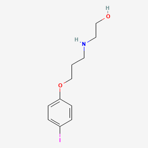 molecular formula C11H16INO2 B5206839 2-{[3-(4-iodophenoxy)propyl]amino}ethanol 
