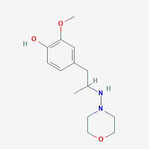 molecular formula C14H22N2O3 B5206847 2-methoxy-4-[2-(4-morpholinylamino)propyl]phenol 