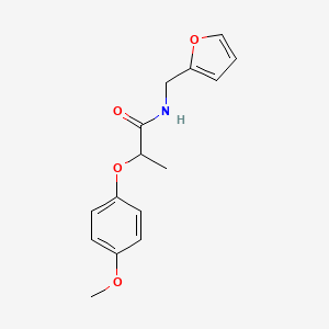 molecular formula C15H17NO4 B5206849 N-(2-furylmethyl)-2-(4-methoxyphenoxy)propanamide 