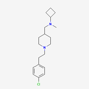 molecular formula C19H29ClN2 B5206861 ({1-[2-(4-chlorophenyl)ethyl]-4-piperidinyl}methyl)cyclobutyl(methyl)amine 
