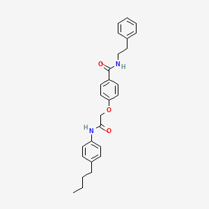 molecular formula C27H30N2O3 B5206869 4-{2-[(4-butylphenyl)amino]-2-oxoethoxy}-N-(2-phenylethyl)benzamide 