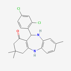 molecular formula C22H22Cl2N2O B5206879 11-(2,4-dichlorophenyl)-3,3,8-trimethyl-2,3,4,5,10,11-hexahydro-1H-dibenzo[b,e][1,4]diazepin-1-one 