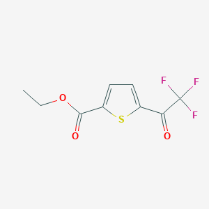 molecular formula C9H7F3O3S B052069 Ethyl 5-trifluoroacetyl-2-thenoate CAS No. 898787-39-8