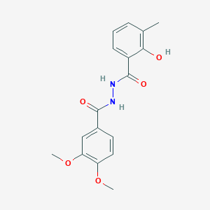 molecular formula C17H18N2O5 B5206919 N'-(3,4-dimethoxybenzoyl)-2-hydroxy-3-methylbenzohydrazide CAS No. 5686-04-4