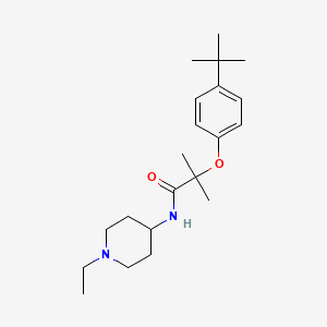 molecular formula C21H34N2O2 B5206955 2-(4-tert-butylphenoxy)-N-(1-ethyl-4-piperidinyl)-2-methylpropanamide 