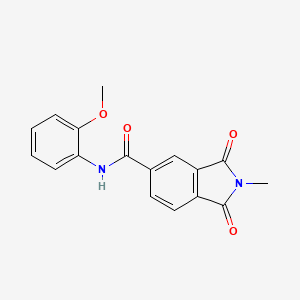 molecular formula C17H14N2O4 B5206957 N-(2-methoxyphenyl)-2-methyl-1,3-dioxo-5-isoindolinecarboxamide 