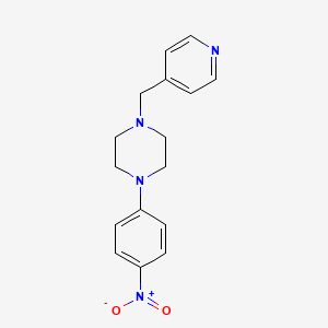 molecular formula C16H18N4O2 B5206961 1-(4-nitrophenyl)-4-(4-pyridinylmethyl)piperazine 