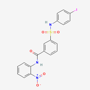 molecular formula C19H14IN3O5S B5206965 3-{[(4-iodophenyl)amino]sulfonyl}-N-(2-nitrophenyl)benzamide 