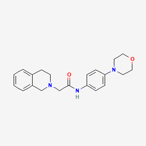 molecular formula C21H25N3O2 B5206970 2-(3,4-dihydro-2(1H)-isoquinolinyl)-N-[4-(4-morpholinyl)phenyl]acetamide 