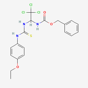 molecular formula C19H20Cl3N3O3S B5206973 benzyl [2,2,2-trichloro-1-({[(4-ethoxyphenyl)amino]carbonothioyl}amino)ethyl]carbamate 