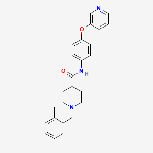 molecular formula C25H27N3O2 B5206981 1-(2-methylbenzyl)-N-[4-(3-pyridinyloxy)phenyl]-4-piperidinecarboxamide 
