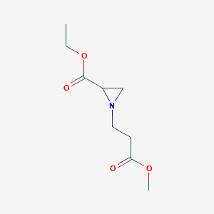 molecular formula C9H15NO4 B5206991 ethyl 1-(3-methoxy-3-oxopropyl)-2-aziridinecarboxylate 