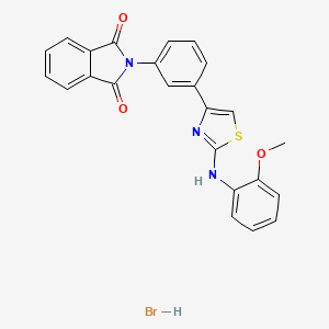 molecular formula C24H18BrN3O3S B5206994 2-(3-{2-[(2-methoxyphenyl)amino]-1,3-thiazol-4-yl}phenyl)-1H-isoindole-1,3(2H)-dione hydrobromide 