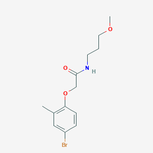 molecular formula C13H18BrNO3 B5206996 2-(4-bromo-2-methylphenoxy)-N-(3-methoxypropyl)acetamide 