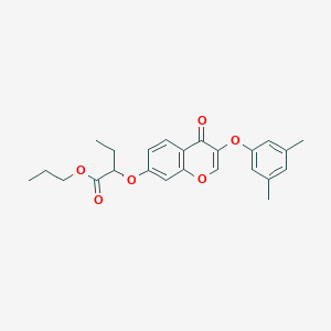 molecular formula C24H26O6 B5206999 propyl 2-{[3-(3,5-dimethylphenoxy)-4-oxo-4H-chromen-7-yl]oxy}butanoate 
