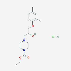 ethyl 4-[3-(2,4-dimethylphenoxy)-2-hydroxypropyl]-1-piperazinecarboxylate hydrochloride