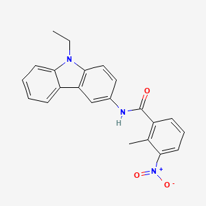molecular formula C22H19N3O3 B5207037 N-(9-ethyl-9H-carbazol-3-yl)-2-methyl-3-nitrobenzamide 