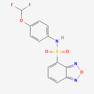 molecular formula C13H9F2N3O4S B5207039 N-[4-(difluoromethoxy)phenyl]-2,1,3-benzoxadiazole-4-sulfonamide 