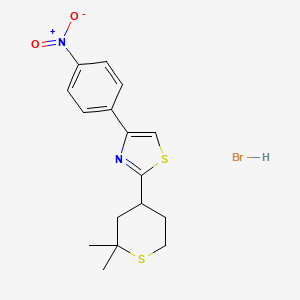 2-(2,2-dimethyltetrahydro-2H-thiopyran-4-yl)-4-(4-nitrophenyl)-1,3-thiazole hydrobromide