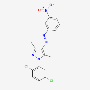 molecular formula C17H13Cl2N5O2 B5207063 1-(2,5-dichlorophenyl)-3,5-dimethyl-4-[(3-nitrophenyl)diazenyl]-1H-pyrazole 