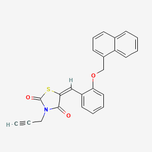 molecular formula C24H17NO3S B5207072 5-[2-(1-naphthylmethoxy)benzylidene]-3-(2-propyn-1-yl)-1,3-thiazolidine-2,4-dione 