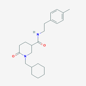molecular formula C22H32N2O2 B5207093 1-(cyclohexylmethyl)-N-[2-(4-methylphenyl)ethyl]-6-oxo-3-piperidinecarboxamide 