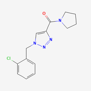 molecular formula C14H15ClN4O B5207104 1-(2-chlorobenzyl)-4-(1-pyrrolidinylcarbonyl)-1H-1,2,3-triazole 