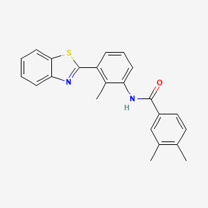 molecular formula C23H20N2OS B5207135 N-[3-(1,3-benzothiazol-2-yl)-2-methylphenyl]-3,4-dimethylbenzamide 
