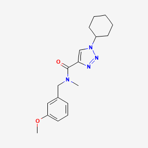 molecular formula C18H24N4O2 B5207143 1-cyclohexyl-N-(3-methoxybenzyl)-N-methyl-1H-1,2,3-triazole-4-carboxamide 