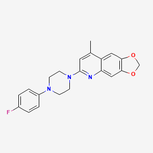 molecular formula C21H20FN3O2 B5207162 6-[4-(4-fluorophenyl)-1-piperazinyl]-8-methyl[1,3]dioxolo[4,5-g]quinoline 