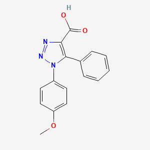 molecular formula C16H13N3O3 B5207164 1-(4-methoxyphenyl)-5-phenyl-1H-1,2,3-triazole-4-carboxylic acid 