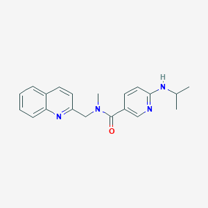 molecular formula C20H22N4O B5207176 6-(isopropylamino)-N-methyl-N-(2-quinolinylmethyl)nicotinamide 