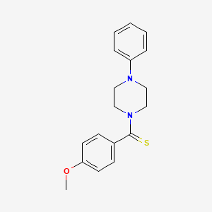 molecular formula C18H20N2OS B5207202 1-[(4-methoxyphenyl)carbonothioyl]-4-phenylpiperazine 
